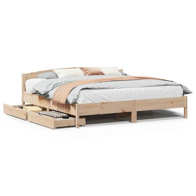 vidaXL Letto senza Materasso 200x200 cm in Legno Massello di Pino