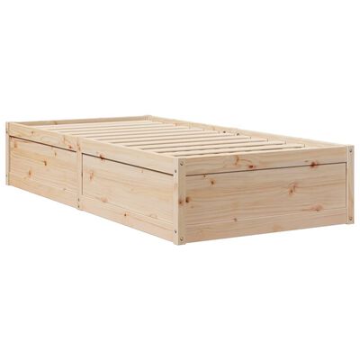 vidaXL Letto con Materasso 90x200 cm in Legno Massello di Pino