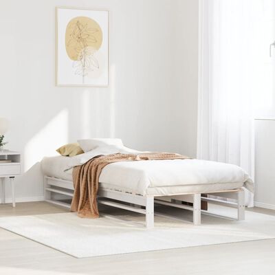 vidaXL Letto senza Materasso Bianco 90x200 cm Legno Massello di Pino