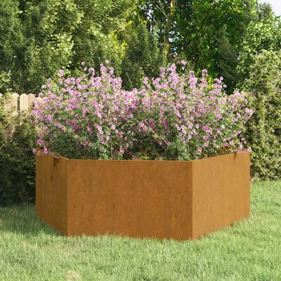 vidaXL Fioriera Ruggine 138x120x45 cm Acciaio Corten