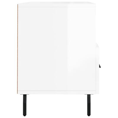 vidaXL Mobile Porta TV Bianco Lucido 102x36x50 cm in Legno Multistrato