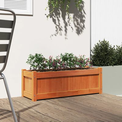 vidaXL Fioriera Giardino Marrone Cera 90x31x31 cm Legno Massello Pino