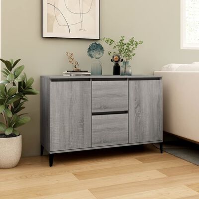 vidaXL Credenza Grigio Sonoma 104x35x70 cm in Legno Multistrato