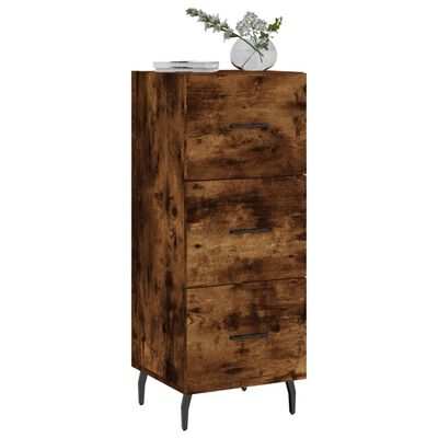 vidaXL Credenza Rovere Fumo 34,5x34x90 cm in Legno Multistrato