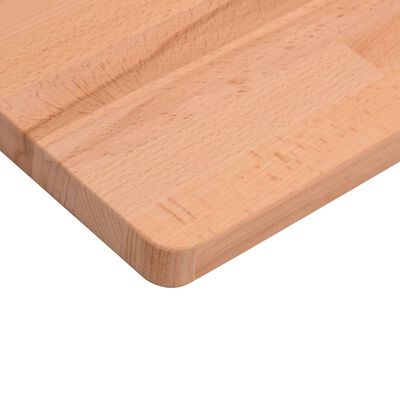 vidaXL Piano per Scrivania 110x60x1,5 cm in Legno Massello di Faggio