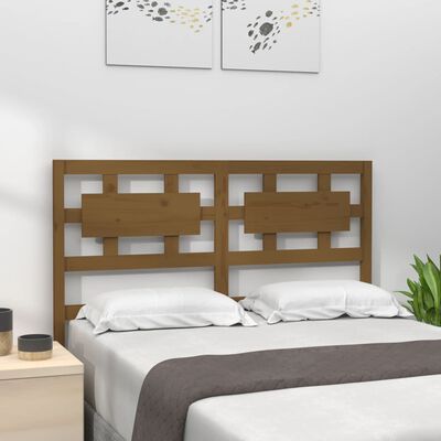 vidaXL Testiera per Letto ambra 125,5x4x100 cm Legno Massello di Pino