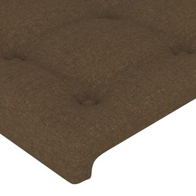 vidaXL Testiera ad Orecchio Marrone Scuro 203x16x118/128 cm in Tessuto