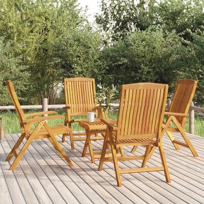 vidaXL Set Salotto da Giardino 5 pz in Legno Massello di Teak