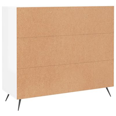 vidaXL Credenza Bianco Lucido 90x34x80 cm in Legno Multistrato