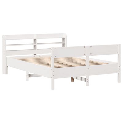 vidaXL Letto senza Materasso Bianco 120x190 cm Legno Massello di Pino