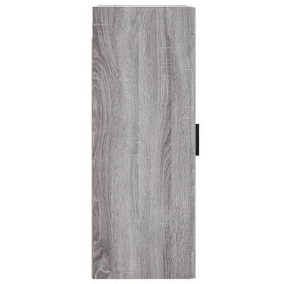 vidaXL Mobile a Parete Grigio Sonoma 34,5x34x90 cm Legno Multistrato