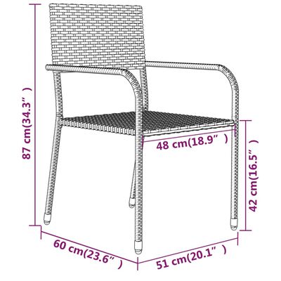 vidaXL Set Mobili da Pranzo da Giardino 5 pz Grigio