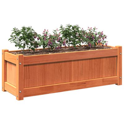 vidaXL Fioriera Giardino Marrone Cera 90x31x31 cm Legno Massello Pino