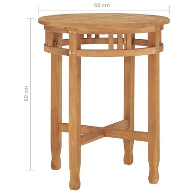 vidaXL Set da Pranzo da Giardino 3 pz in Legno Massello di Teak