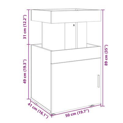 vidaXL Carrello Bar Bianco 50x41x89 cm in Legno Multistrato