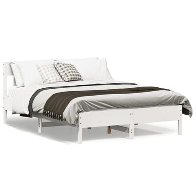 vidaXL Letto senza Materasso Bianco 120x200 cm Legno Massello di Pino