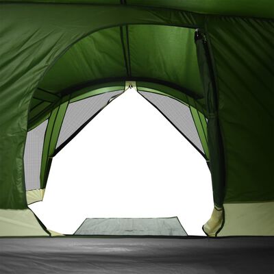 vidaXL Tenda Familiare Cabina per 6 Persone Verde Impermeabile