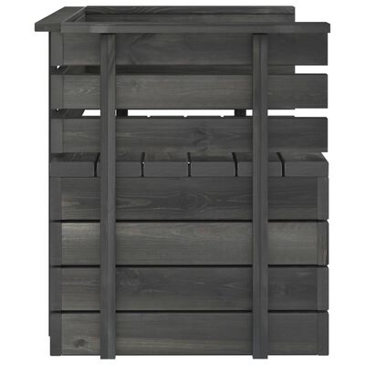 vidaXL Set Divani da Giardino su Pallet 8 pz Legno Pino Grigio Scuro