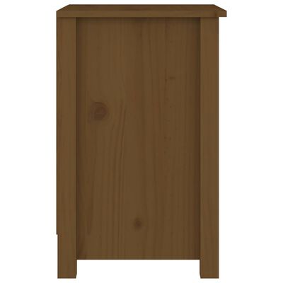 vidaXL Comodino Marrone Ambrato 40x35x55 cm in Legno Massello di Pino