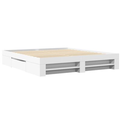 vidaXL Giroletto Bianco 200x200 cm in Legno Multistrato