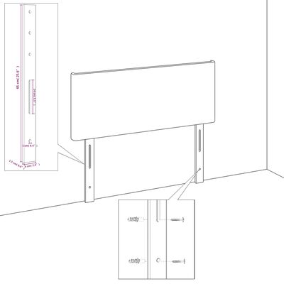 vidaXL Testiera a LED Cappuccino 160x5x118/128 cm in Similpelle