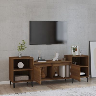 vidaXL Mobile TV Rovere Marrone 160x35x55 cm in Legno Multistrato