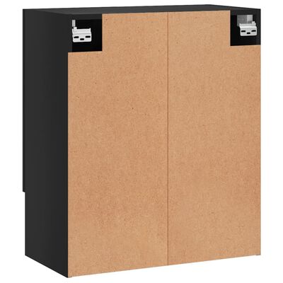 vidaXL Armadietto a Muro Nero 60x31x70 cm in Legno Multistrato