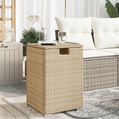 vidaXL Tavolo Copri Serbatoio Propano Beige 40x40x60 cm in Polyrattan