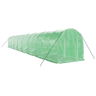 vidaXL Serra con Telaio in Acciaio Verde 32 m² 16x2x2 m