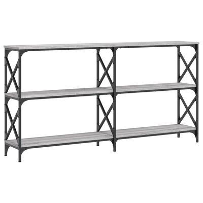 vidaXL Tavolo Consolle Grigio Sonoma 156x28x80,5 cm Legno Multistrato