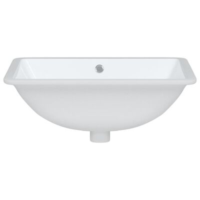 vidaXL Lavandino da Bagno Bianco 52x38,5x19,5 cm Rettangolare Ceramica