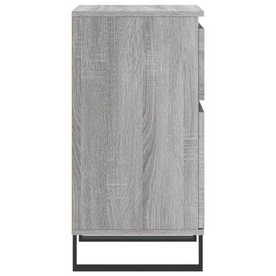 vidaXL Credenze 2 pz Grigio Sonoma 40x35x70 cm in Legno Multistrato