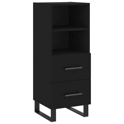 vidaXL Credenza Nero 34,5x34x90 cm in Legno Multistrato