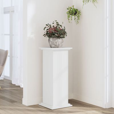 vidaXL Supporto per Piante Bianco 33x33x80 cm in Legno Multistrato