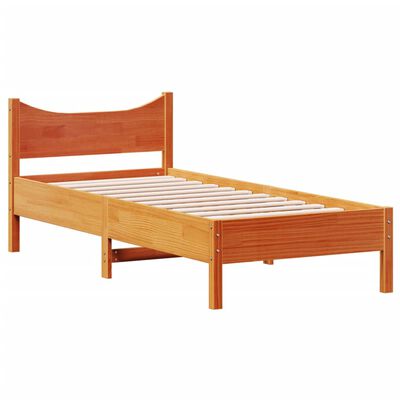 vidaXL Letto senza Materasso Marrone Cera 90x200 cm Legno di Pino