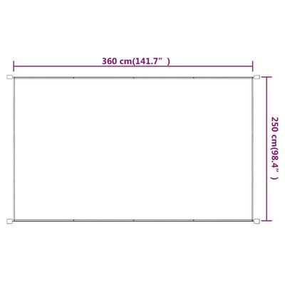 vidaXL Paravento Verticale Tortora 250x360 cm in Tessuto Oxford