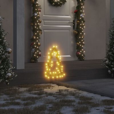 vidaXL Decorazioni Luminose Natalizie Picchetti 3pz Albero 50LED 30cm