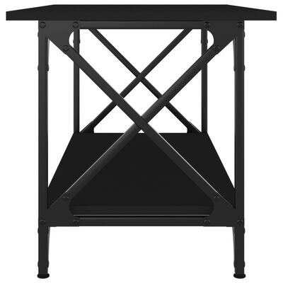 vidaXL Tavolino da Salotto Nero 80x45x45 cm Legno Multistrato e Ferro