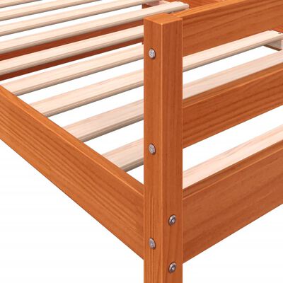 vidaXL Letto senza Materasso Marrone Cera 80x200 cm Legno di Pino