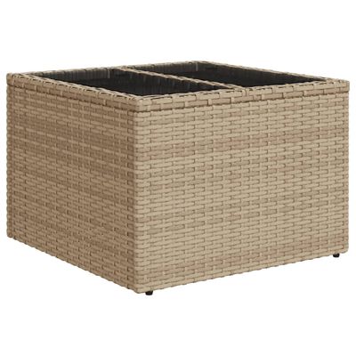 vidaXL Set Divani da Giardino 11 pz con Cuscini Beige in Polyrattan