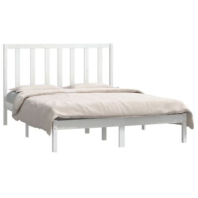 vidaXL Letto senza Materasso Bianco 140x190 cm Legno Massello di Pino