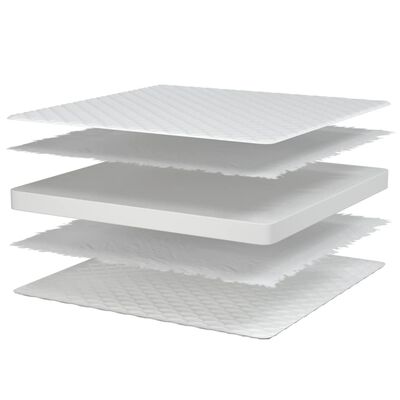 vidaXL Materasso Viscoelastico Bianco 140x190x17 cm