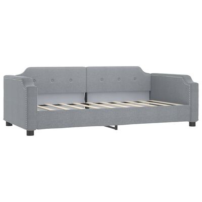 vidaXL Divano Letto Estraibile Cassetti Grigio Chiaro 80x200cm Tessuto