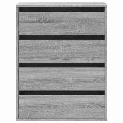 vidaXL Cassettiera Angolare Grigio Sonoma 60x41x76cm Legno Multistrato