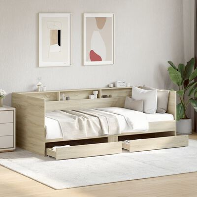 vidaXL Divano Letto con Cassetti senza Materasso 90x190 cm