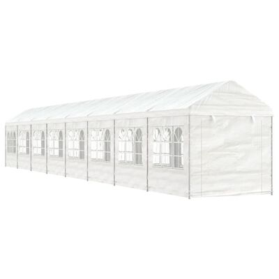 vidaXL Gazebo con Tetto Bianco 17,84x2,28x2,69 m in Polietilene