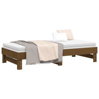 vidaXL Dormeuse Estraibile Ambra 2x(90x190) cm Legno Massello di Pino