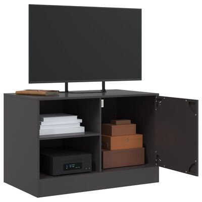 vidaXL Mobile TV Nero 67x39x44 cm in Acciaio