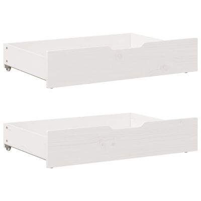 vidaXL Letto senza Materasso Bianco 75x190 in Legno Massello di Pino