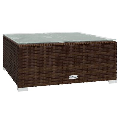 vidaXL Set Divani da Giardino 6 pz con Cuscini in Polyrattan Marrone